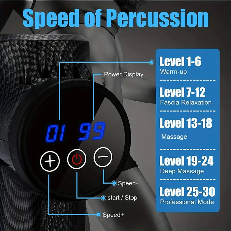 Pistolet de Massage Percussion - Récupération Musculaire Profonde
